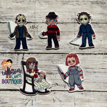 Load image into Gallery viewer, Exclusive Classic Horror Squad 1.50 inch heat transfer ribbon and Matching Planar resins