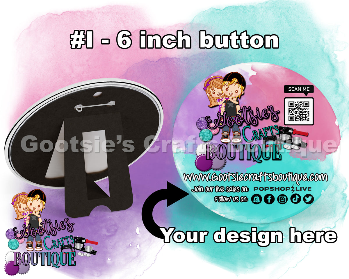 #I - 6 inch button – Gootsie's Crafts Boutique