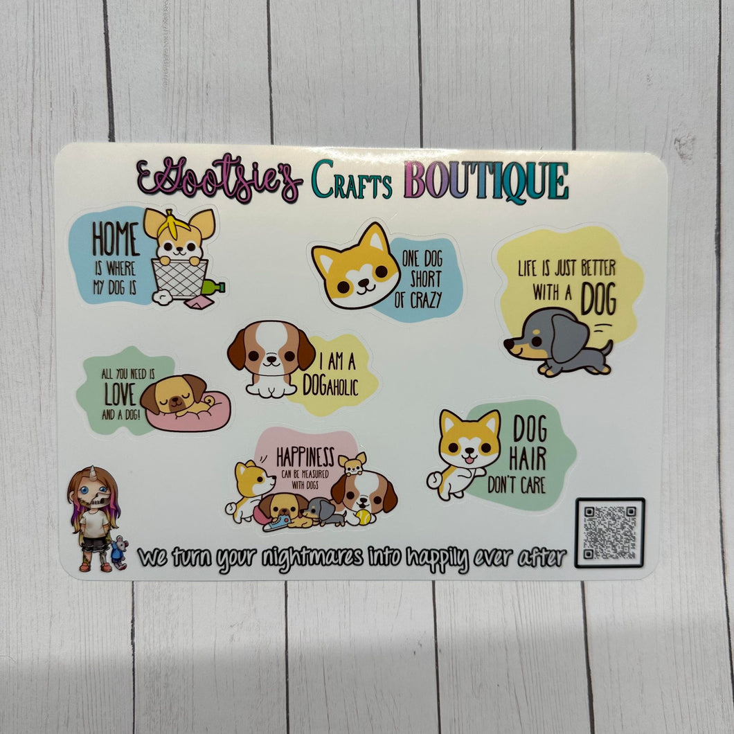 Dogs XL sticker sheet