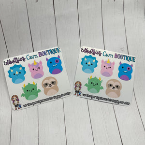 Pudgie Pals mini sticker sheet (set 4)