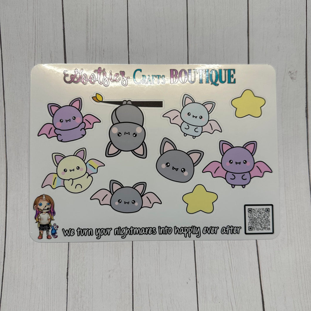 Bats XL sticker sheet
