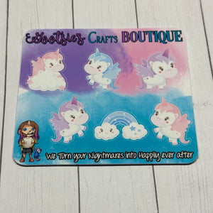 Pastel Unicorns Mini sticker sheet