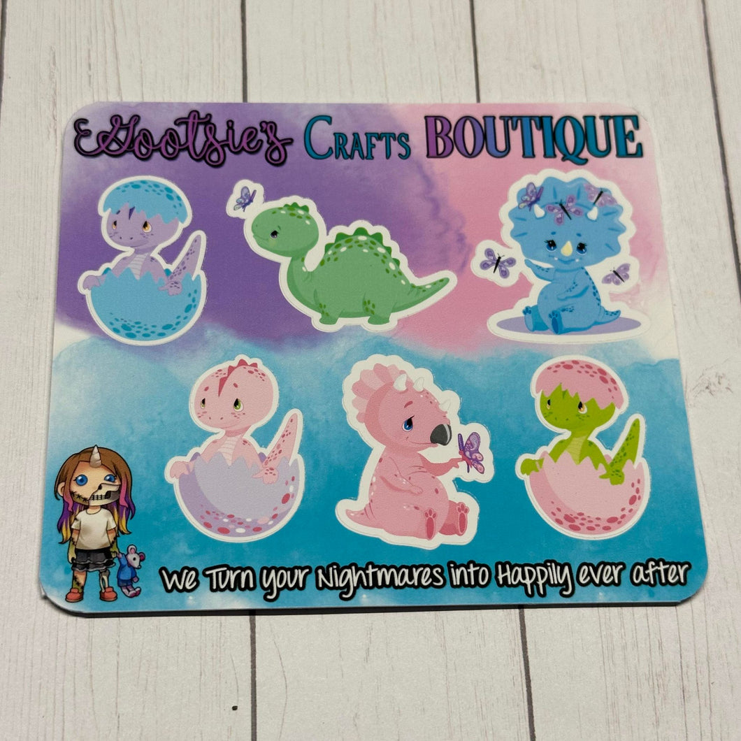 Cute Pastel Dinos Mini sticker sheet
