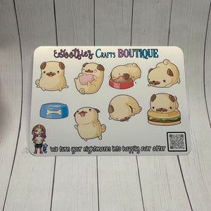 Pugs XL sticker sheet