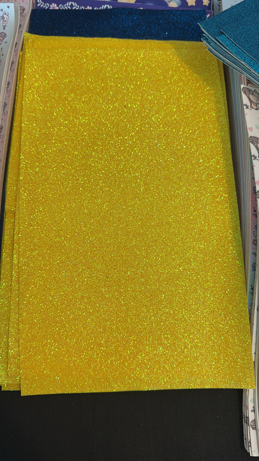 Summer Night Collection Solid Glitter Faux leather sheets