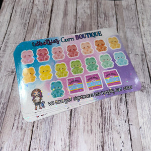 XL sticker sheet Gummy bears