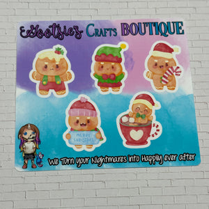 Gingerbread buddies Mini sticker sheet