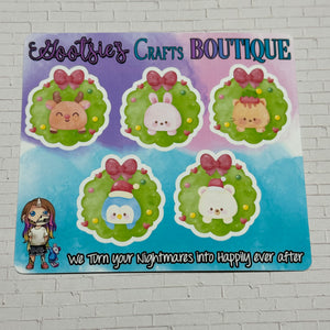 Wreath cuties Mini sticker sheet