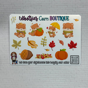 Fall dog XL sticker sheet