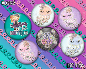 #D2R2 1.50 inch flatback buttons Jelly babies