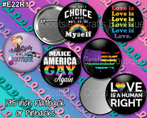 #E22R1 - GCB 1.75 inch buttons Pride