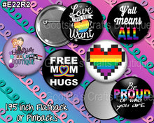 Load image into Gallery viewer, #E22R2 - GCB 1.75 inch buttons Pride 2
