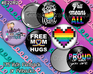 #E22R2 - GCB 1.75 inch buttons Pride 2