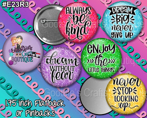 #E23R3 - GCB 1.75 inch buttons Little things