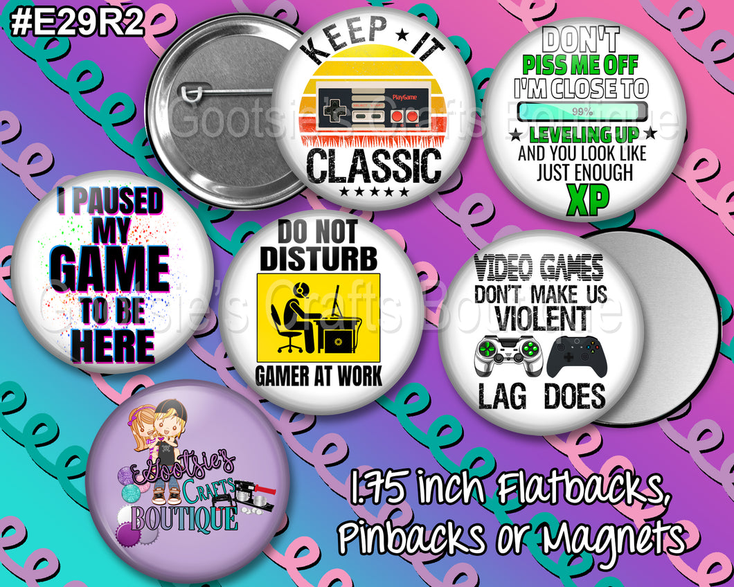 #E29R2 - GCB 1.75 inch buttons Gamer Life