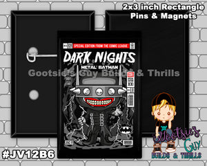 #JV12B6 - Dark nights - 2x3 inch rectangle button