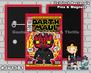 #JV13B1 - Darth Maul - 2x3 inch rectangle button