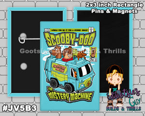 #JV5B3 - Scooby-Doo - 2x3 inch rectangle button