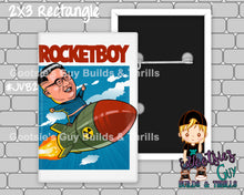 Load image into Gallery viewer, #JVB2 - Rocket Boy - 2x3 inch rectangle button
