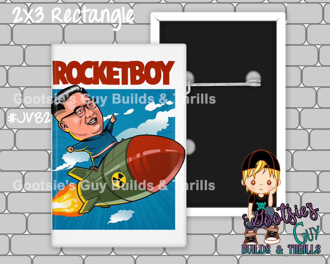 #JVB2 - Rocket Boy - 2x3 inch rectangle button