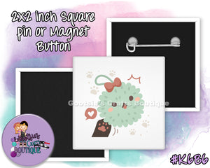 #K6B6 - Toe Beans - 2x2 inch square button