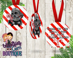 3 inch Double sided Ornament Jolly Side