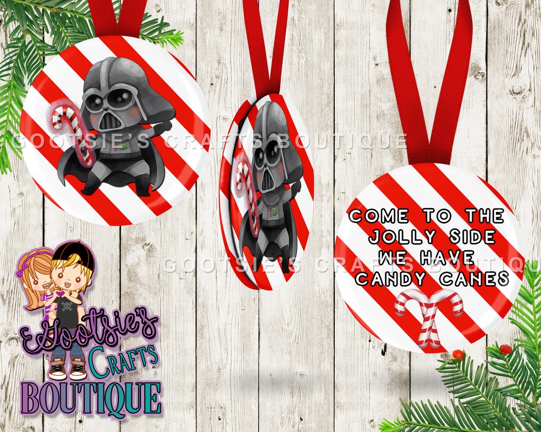 3 inch Double sided Ornament Jolly Side
