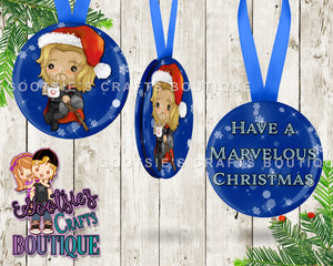 3.50 inch Double sided Ornament Marvelous Christmas