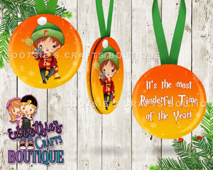 3 inch Double sided Ornament Most Ronderful time of year