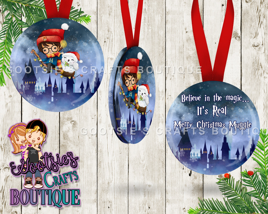 3 inch Double sided Ornament Believe in the Real Magic