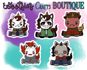 Horror Unicorns Matte Vinyl stickers