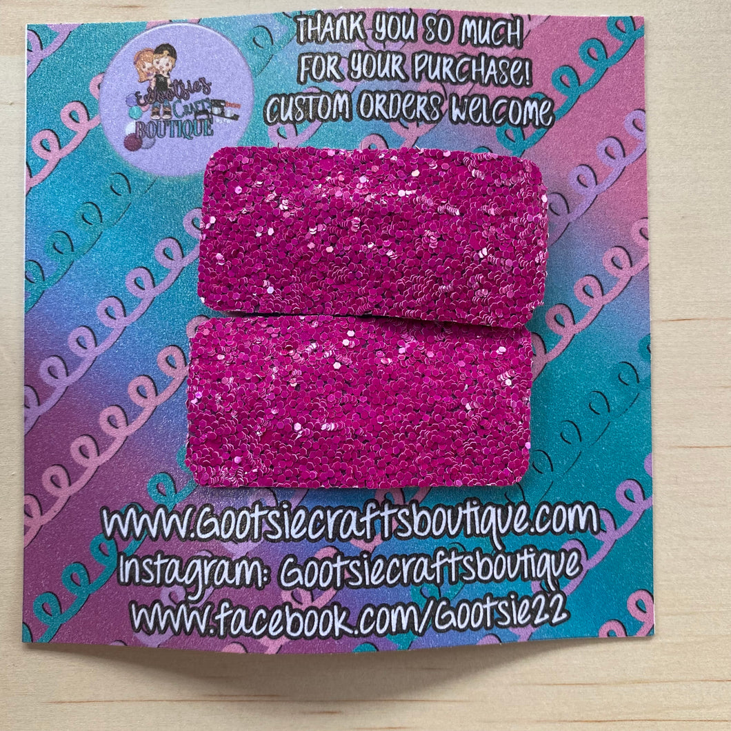 Chunky Glitter Boxy Snap clip sets