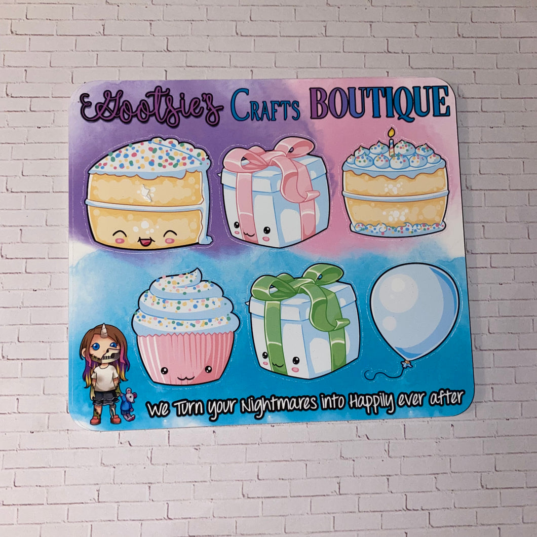 Birthday fun mini sticker sheet