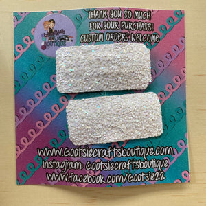 Chunky Glitter Boxy Snap clip sets