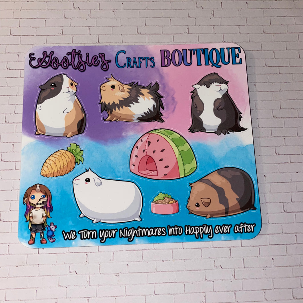 Guinea pigs mini sticker sheet