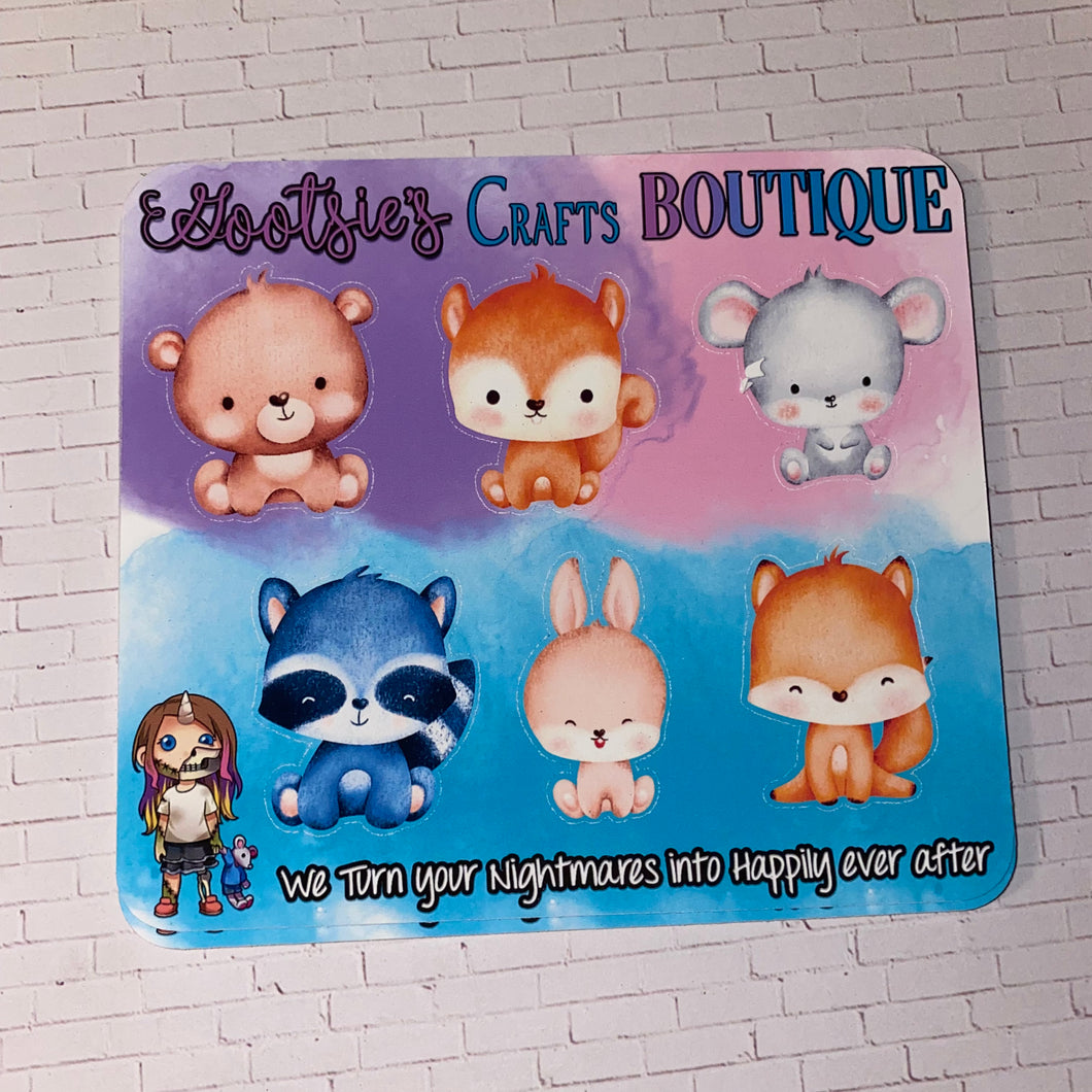 Forest friends mini sticker sheet