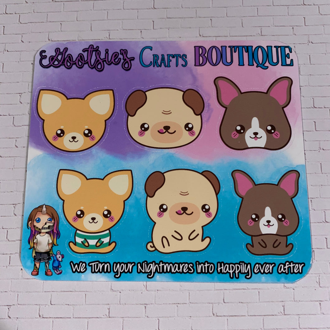 Doggie mini sticker sheet