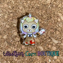 Load image into Gallery viewer, Horror Unicorn Acrylic Lapel Pins
