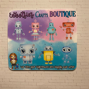 Cute Robot friends mini sticker sheet