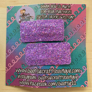 Chunky Glitter Boxy Snap clip sets