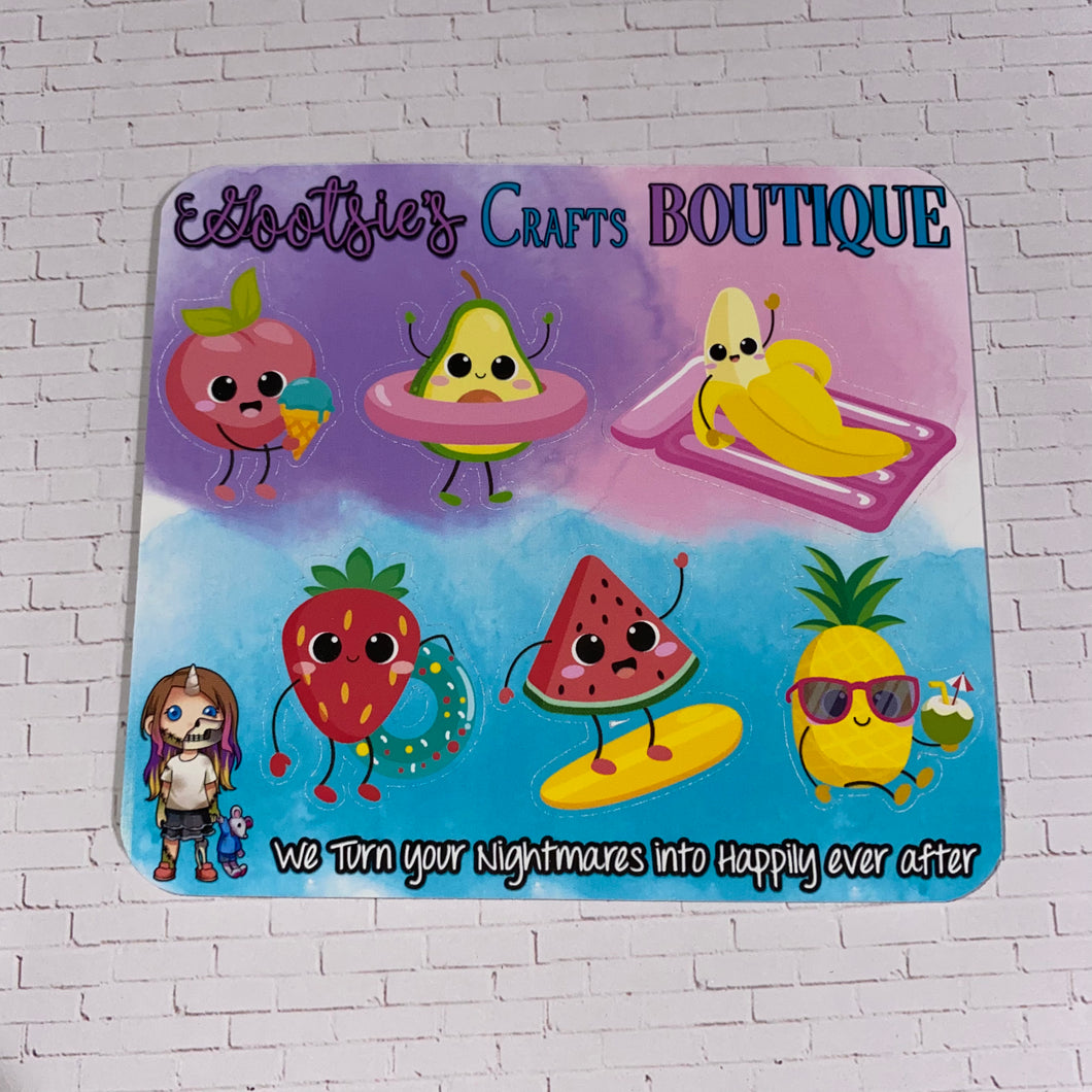 Summer Fruit party mini sticker sheet