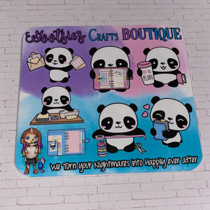 Planer lovin’ Panda mini sticker sheet