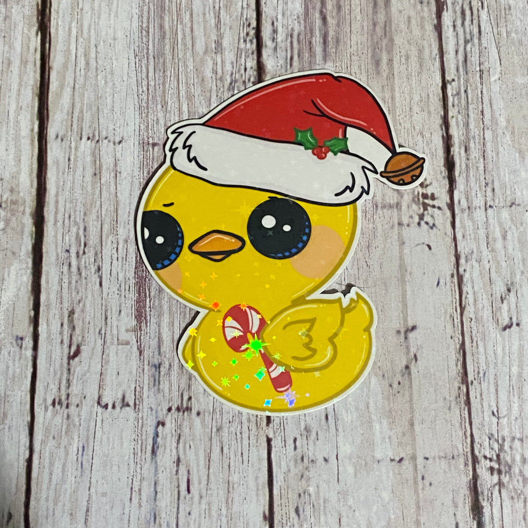 3 inch Duckie holographic stickers